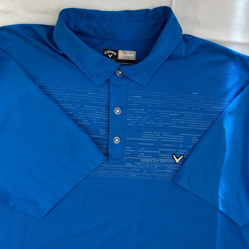 Callaway Men's Opti-Dri Golf Polo Shirt Blue Size XL Lightweight Pre-Owned EUC! - Picture 6 of 11